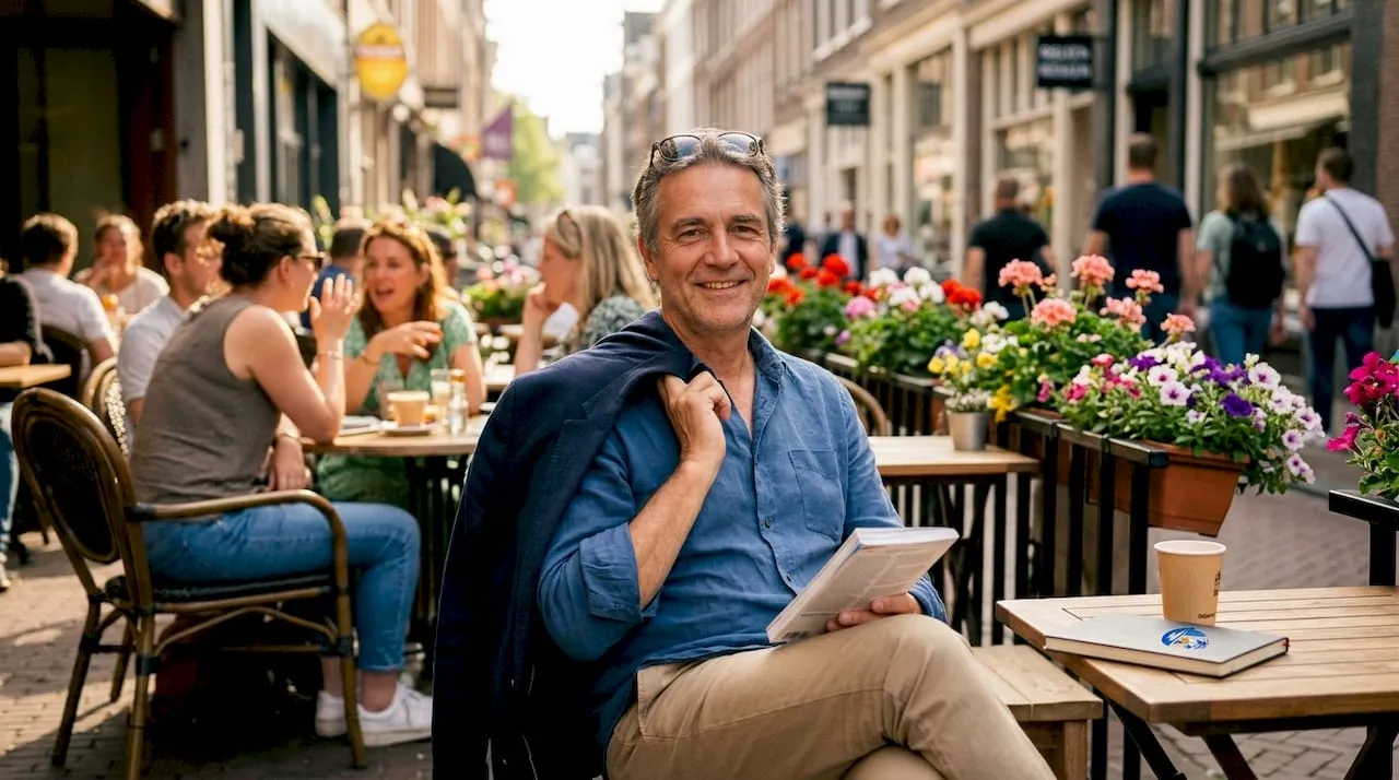 Man geniet van een ontspannen moment in het park tijdens een onverwacht uitstapje.
