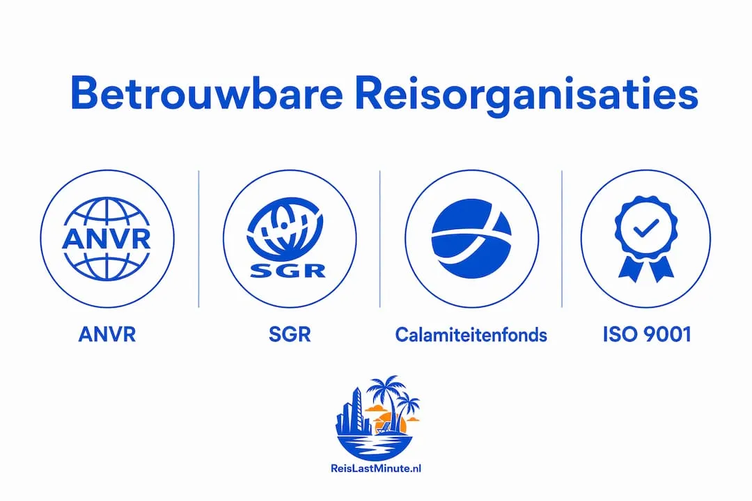 Overzichtelijke infographic met de belangrijkste kenmerken van betrouwbare reisbureaus