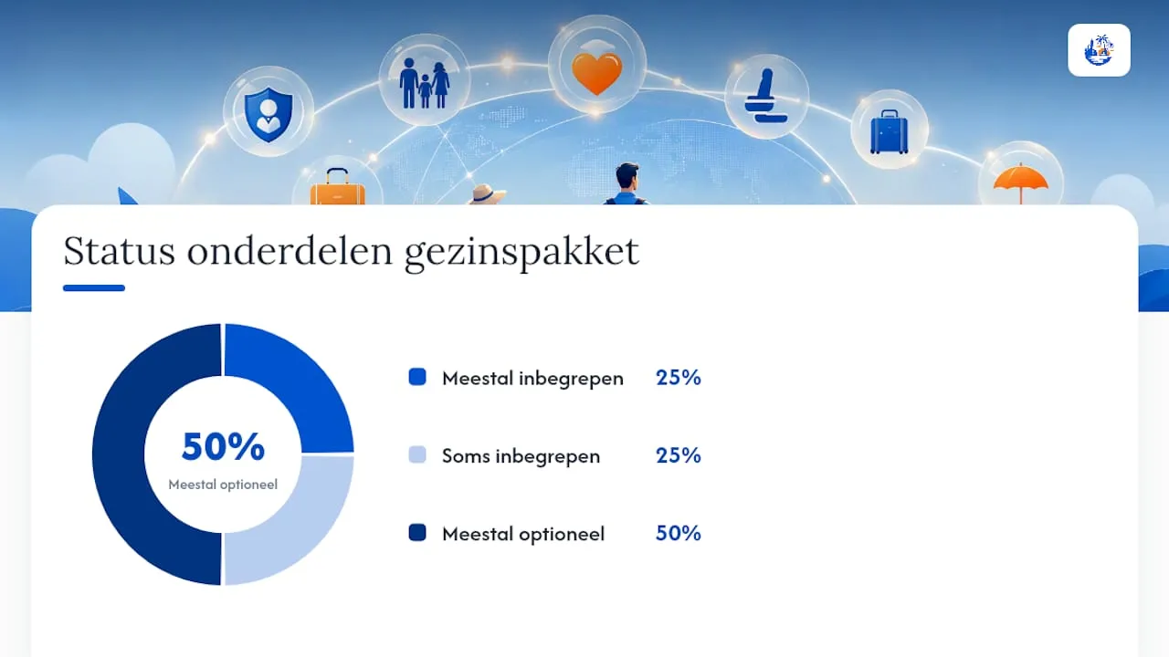 Wat zit er standaard in een gezinspakket met vlucht? — overview diagram