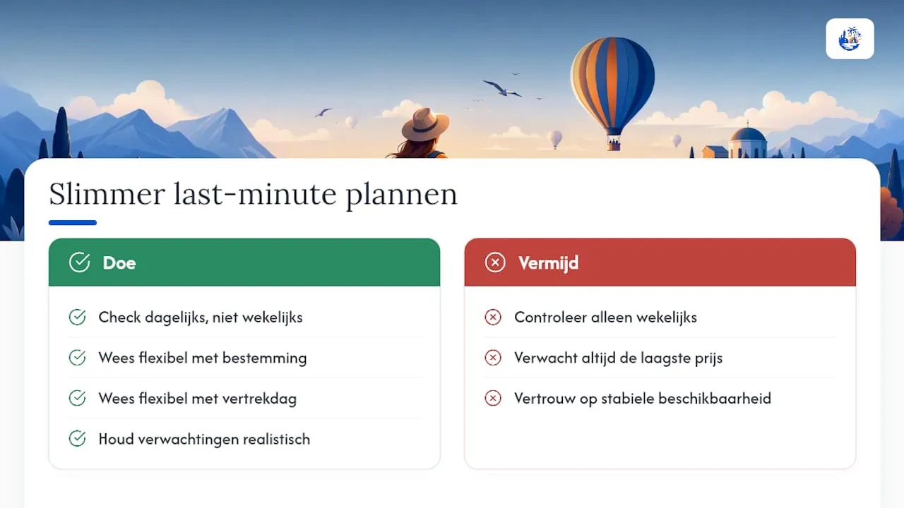 Waarom last minute plannen in 2026 slimmer moet — overview diagram