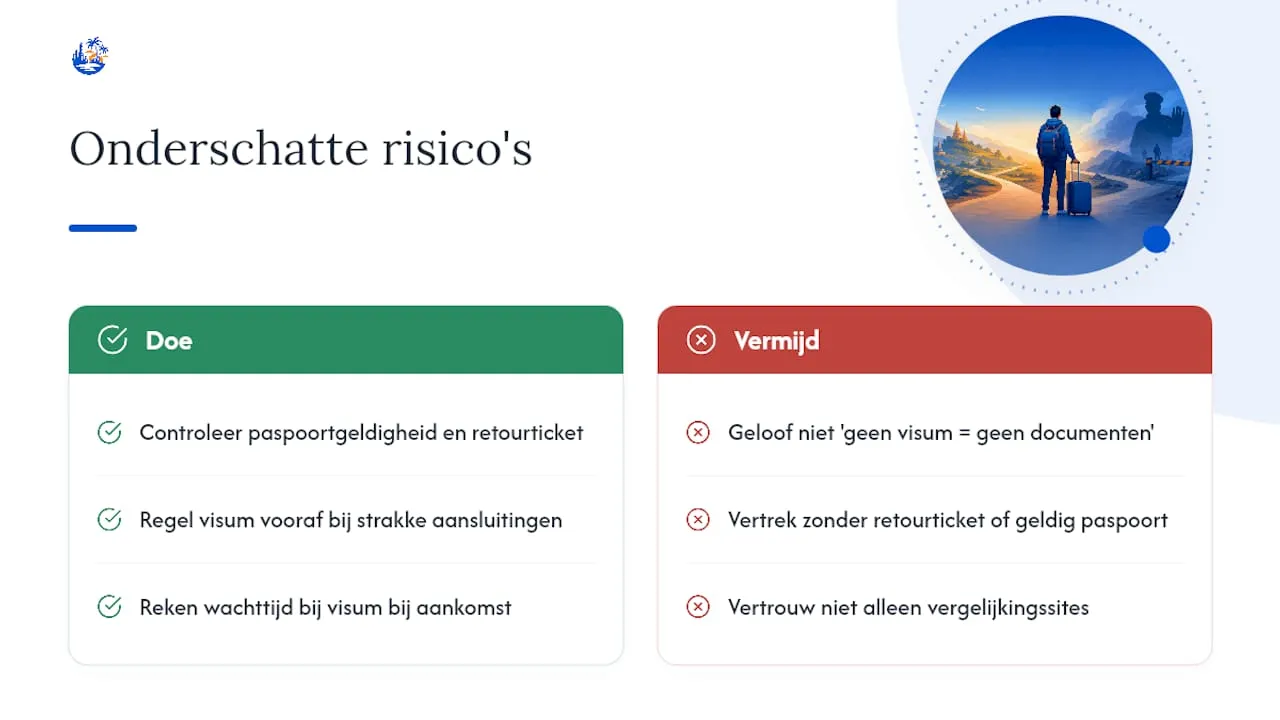 Wat de meeste last minute reizigers onderschatten — overview diagram