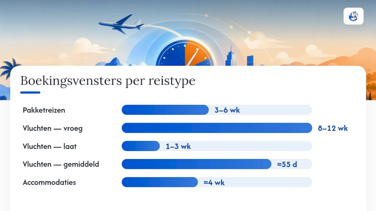 Boekingsperiodes per reistype
