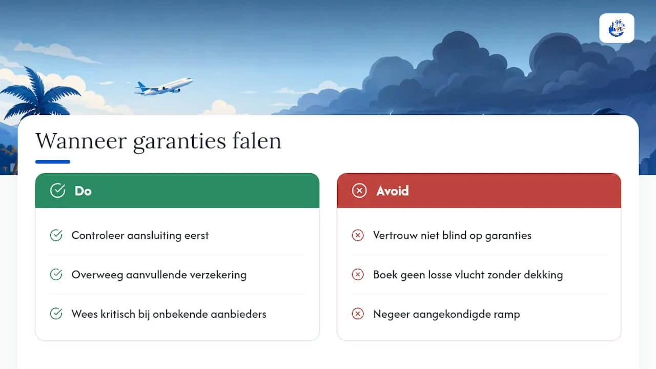 Situaties waarin garanties je niet volledig beschermen — overview diagram