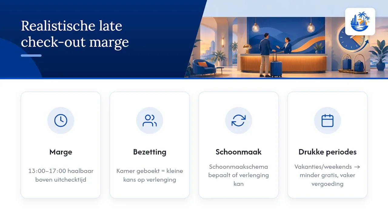 Factoren en tijdstippen voor een late check-out