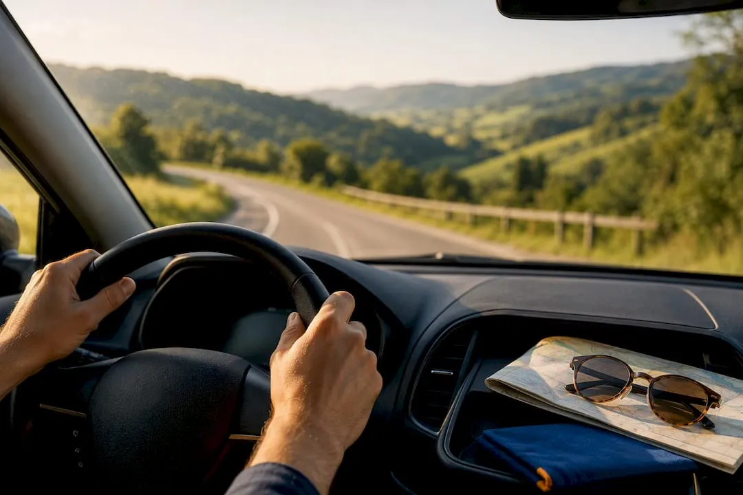 Autorit langs een rustige Europese vakantieroute