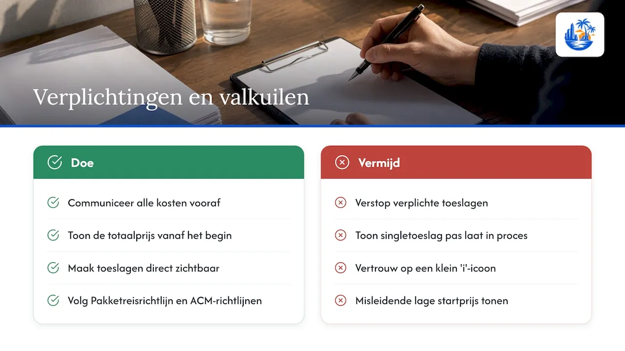 Wat de wet en toezichthouders zeggen over verplichte kosten — overview diagram