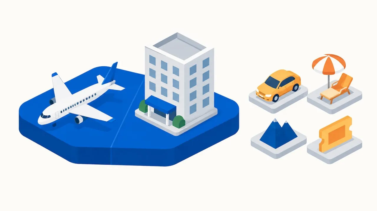 Voorbeeld van inbegrepen en optionele vakantiekosten