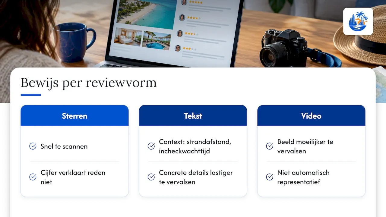 Vergelijking van sterren, tekst en videoreviews
