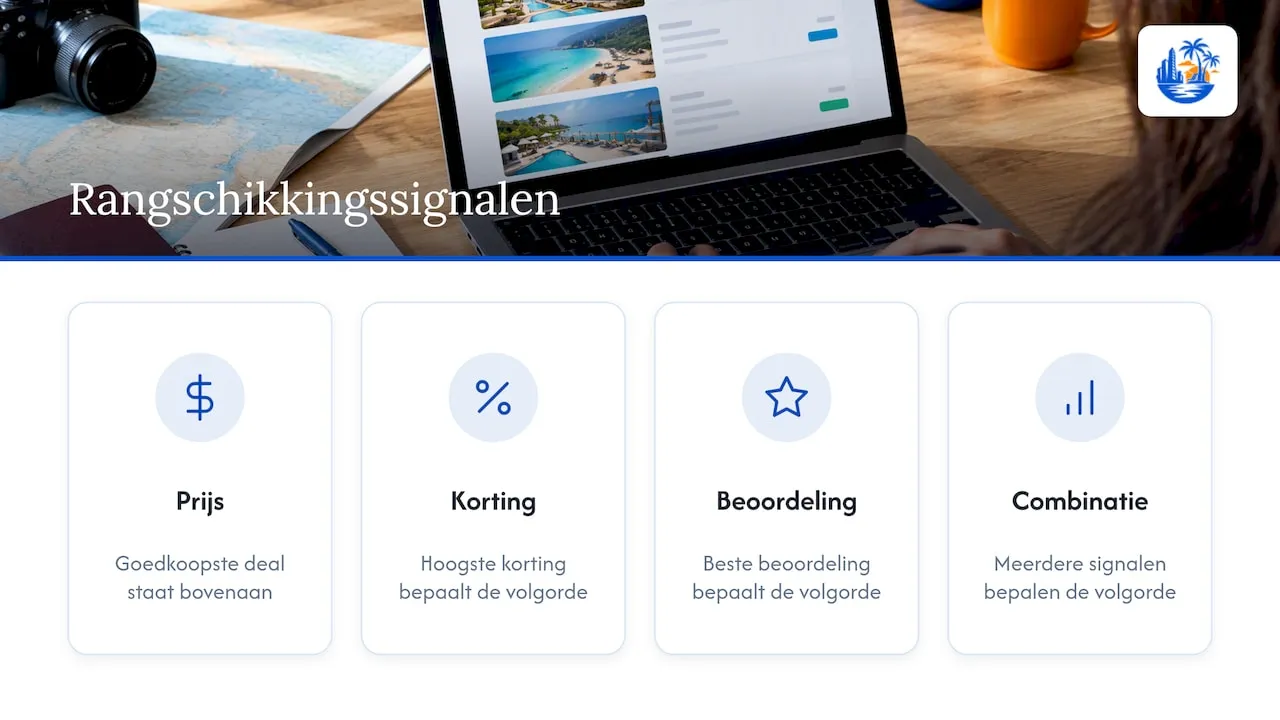 Vier criteria bepalen de volgorde van vakantiedeals